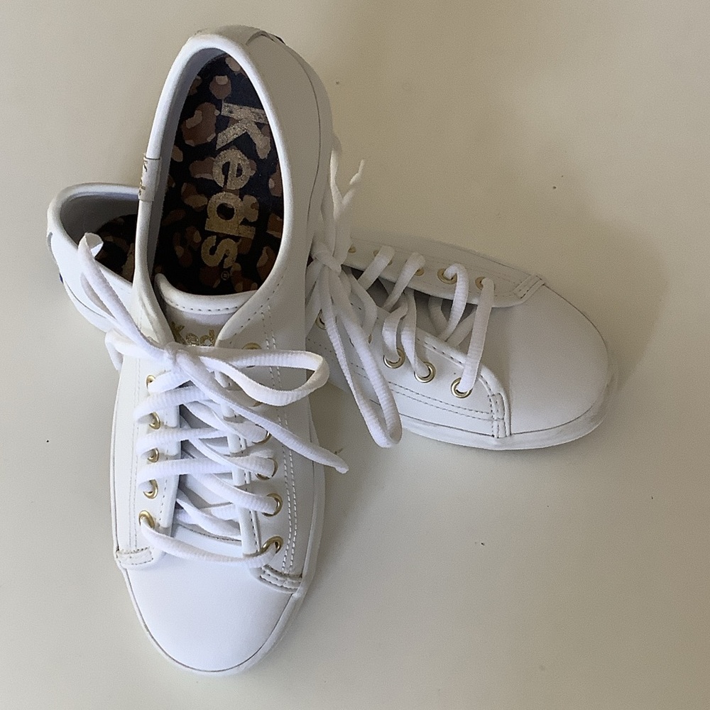 Keds Kickstart  White  Leather Dream Foam Sneakers Women's Sz: 7.5